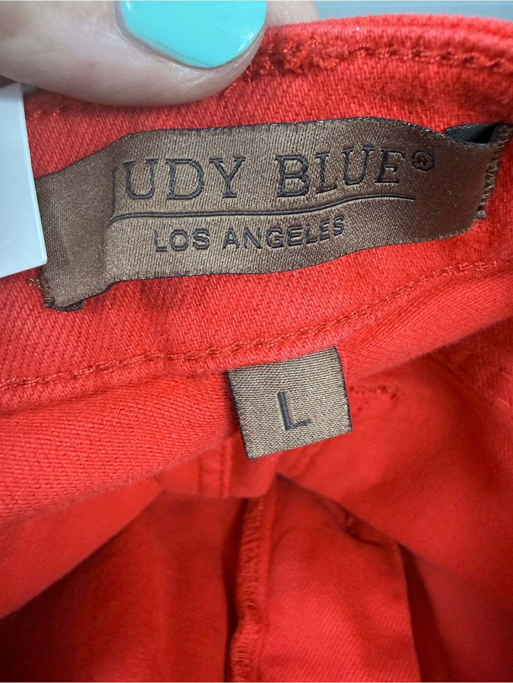 NWT Judy Blue Red bermuda Jean Shorts size large - Picture 9 of 9